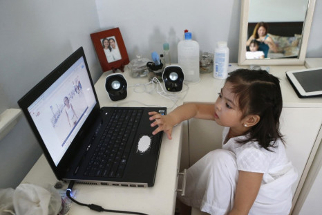 Child using computer