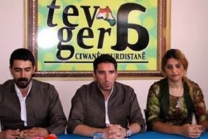 Kurdistan Youth Movement Association founders Serhat Mérdînî (left), Roger Çager and Basra Şık