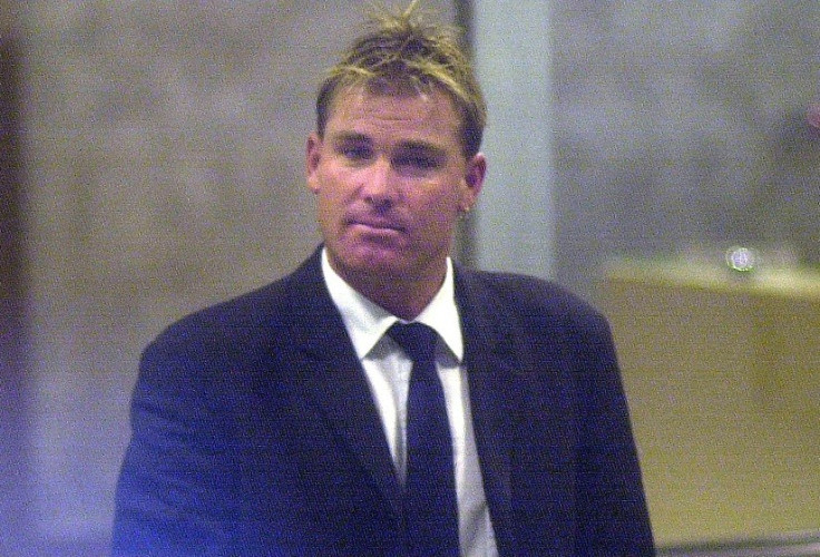 Chastened Shane Warne exits a meeting Australian cricket bosses after testing positive for a banned substance PIC: Reuters