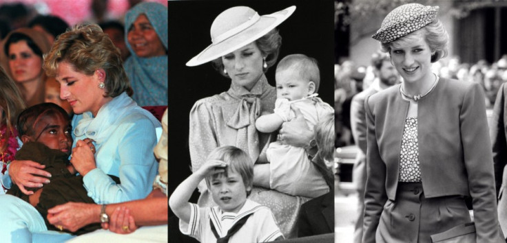 Princess Diana endeared herself to people with her kind heart and motherly care. She is seen cradling a young child striken with cancer in Lahore in 1996(L) and with her sons William and Harry in 1985. (Reuters)