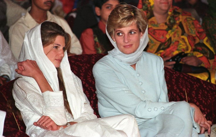 Princess Diana with Jemima Khan in Lahore in 1996. According to Khan, Diana sought advice from her on settling down in Pakistan. (Reuters)