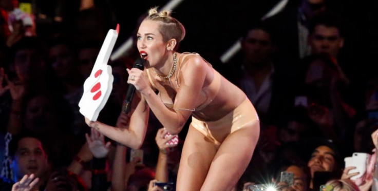 Singer Miley Cyrus performs "Blurred Lines" during the 2013 MTV Video Music Awards in New York August 25, 2013.