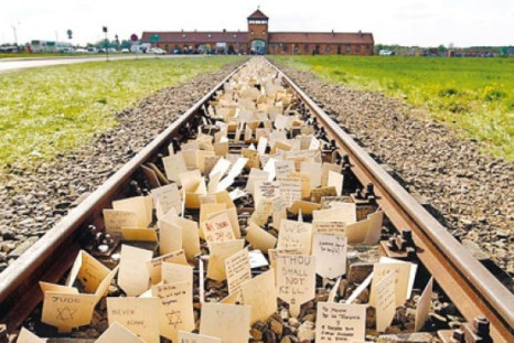 The main railway building at Auschwitz-Birkenau (Reuters)