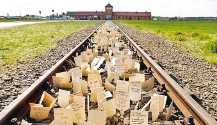 The main railway building at Auschwitz-Birkenau (Reuters)