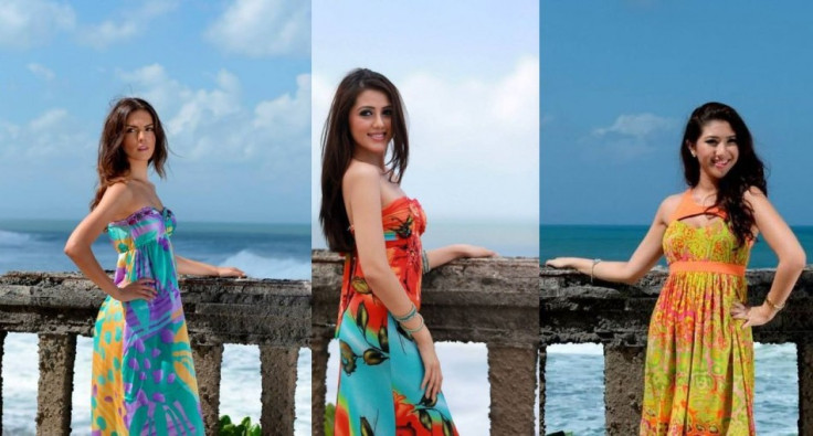 Miss World Cyprus 2013, Kristy Marie (L); Miss World Malaysia 2013, Melinder Bhullar (C); and Miss World Singapore 2013, Maria Anna (Photo: Miss World/Facebook)