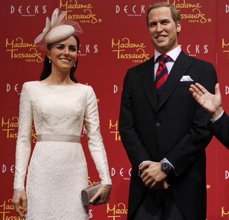 Wax figures of Prince William and Kate Middleton are displayed during a media briefing for the opening of the Madame Tussauds Tokyo wax museum, in Tokyo November 28, 2012. (Reuters)
