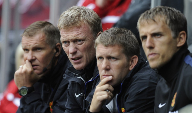 Chris Woods, David Moyes, Steve Round and Phil Neville