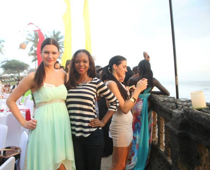 (L to R) Miss World Denmark, Miss World Haiti and Miss World Bosnia