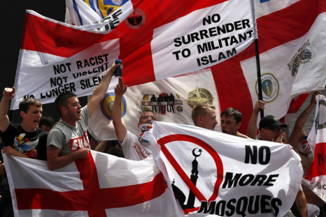 EDL supporters at a rally in Birmingham earlier this year.