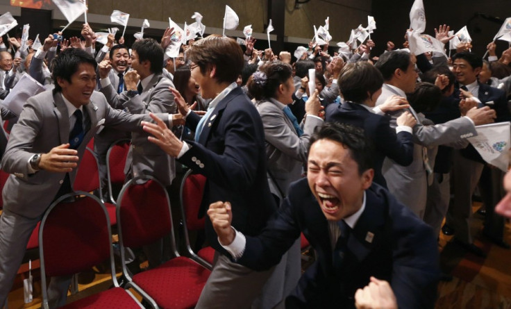 Japan's Olympic bid committe celebrated Tokyo being announced as host of the 2020 games.