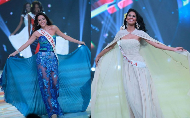 The Miss World 2013 contestants wore evening gowns for formal round of catwalk to introduce themselves during the opening ceremony of Miss World 2013 contest. (Photo: Miss World/Facebook)