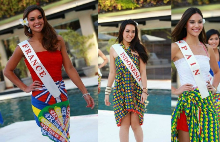 (L to R) Miss World France 2013, Marine Lorpheline; Miss World Indonesia 2013, Vania Larissa; and Miss World Spain 2013, Elena Ibarbia (Photo: Miss World/Facebook)