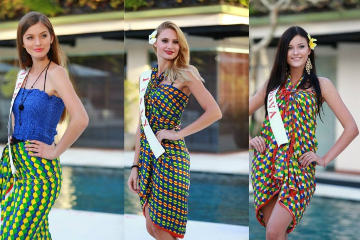 (L to R) Miss World Ukraine 2013, Anna Zaiachkivska; Miss World Italy 2013, Sarah Baderna; and Miss World Moldova 2013, Valeriya Tsurkan (Photo: Miss World/Facebook)