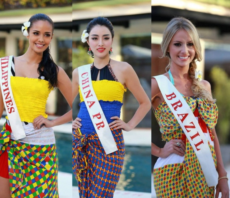 (L to R) Miss World Philippines 2013, Megan Young; Miss World China PR 2013, Wei Wei Yu; and Miss World Brazil 2013, Sancler Frantz Konzen (Photo: Miss World/Facebook)