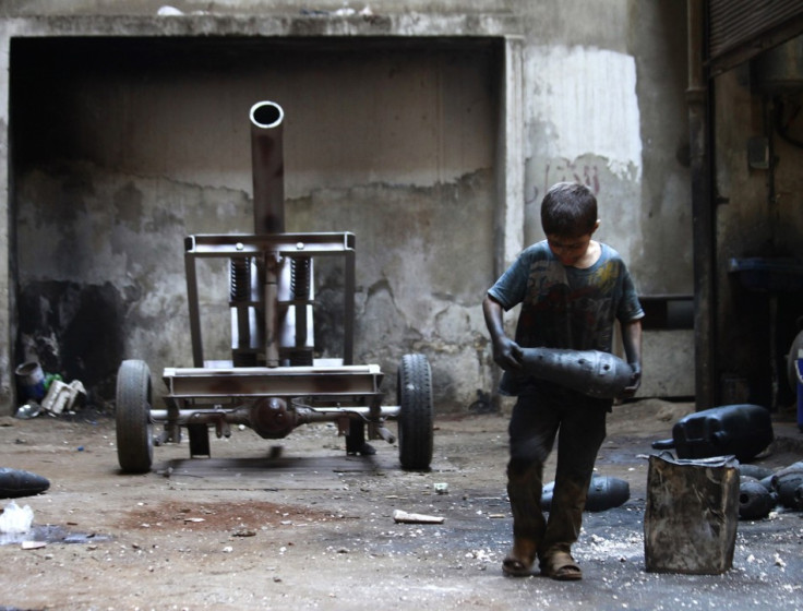 Free Syrian Army weapons factory Aleppo