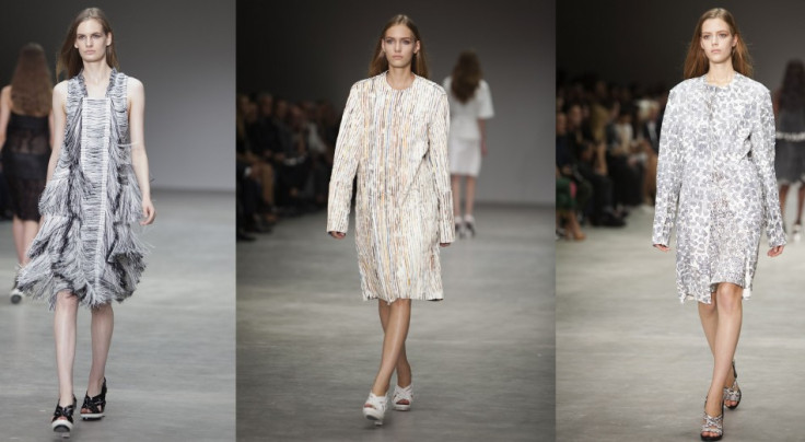 Ruffled dress and minis truly reflected Calvin Klein Spring/Summer 2014 collection. (REUTERS/Lucas Jackson)