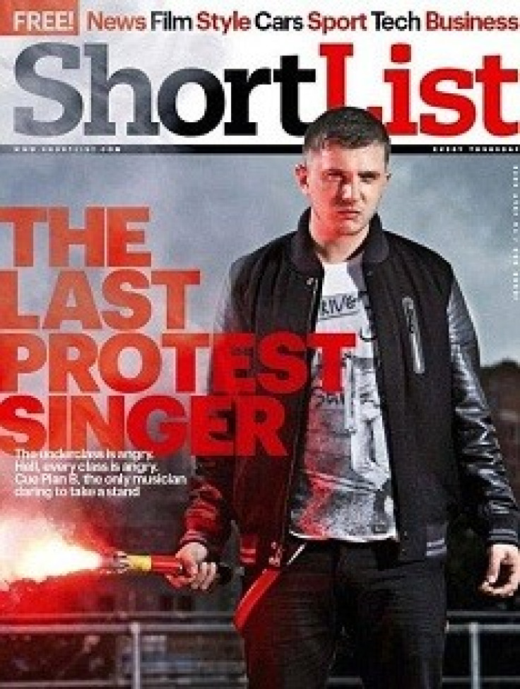 Plan B was photographed for Shortlist magazine  with a t-shirt bearing the band name Skrewdriver