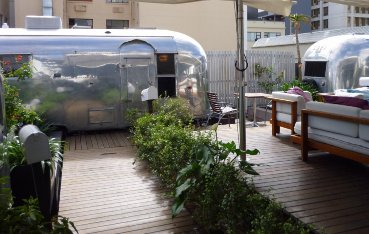 Grand Daddy Hotel's Airstream Rooftop Trailer Park