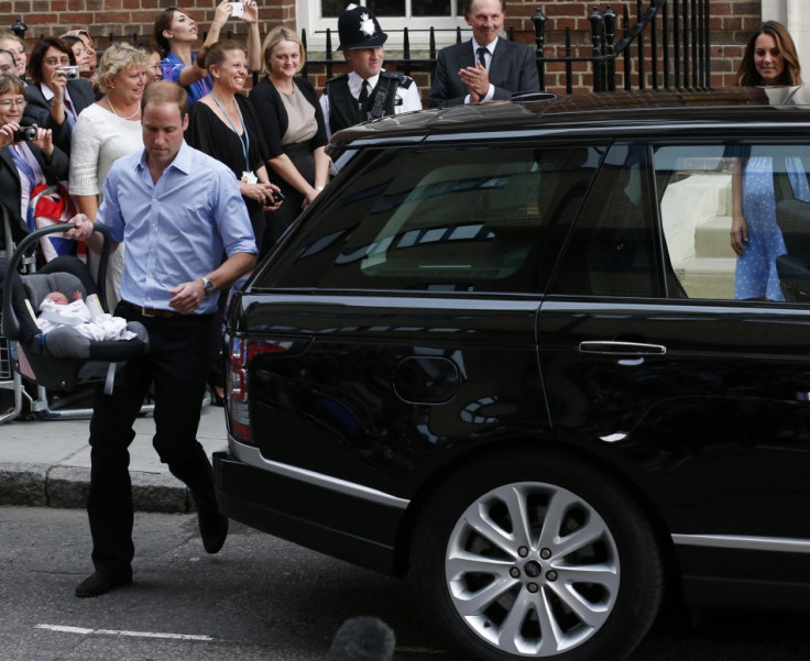 In his first major television appearance since becoming a father, Prince William relives driving his wife Kate and new son Prince George home from St Mary's Hospital