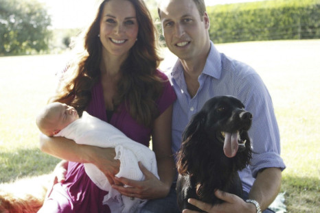 Prince William seen here with Kate, Prince George and their pet dog, cocker spaniel Lupo has swapped military life for family life