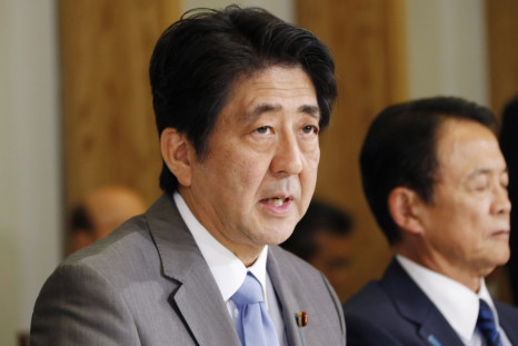 Shinzo Abe and Taro Aso