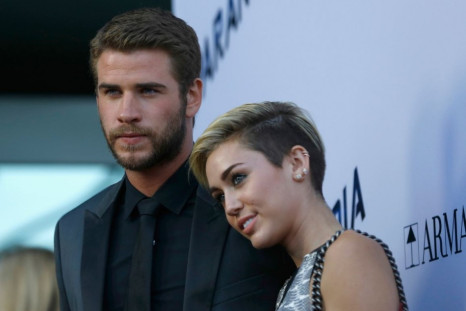 Australian actor Liam Hemsworth and Miley Cyrus