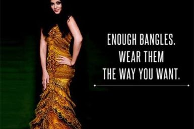 Aishwarya Rai wears a mermaid gown accentuated with gold bangles for jewellery brand/Facebook/AishwaryaRai