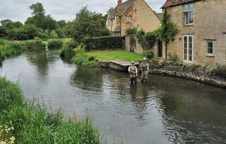The River Coln in Fairford, where the skeleton of an African woman has been found PIC: Reuters