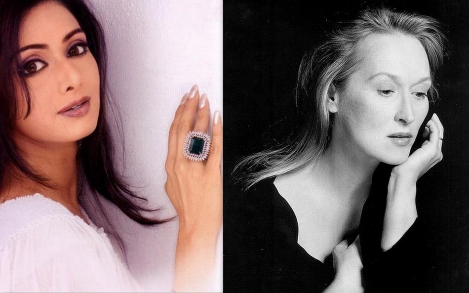 Meryl Streep and Bollywood Star Sridevi Come Together For Cowboys and Indians[Facebook/Sridevi/MerylStreep]