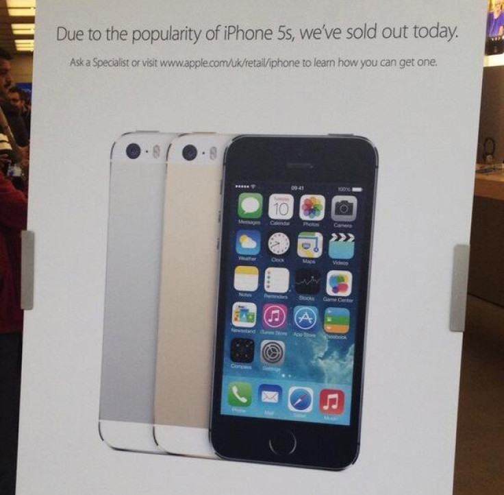 iPhone 5s Sold out at Apple Stores