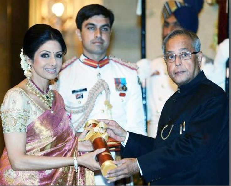 In 2013, the Government of India awarded her Padma Shri, the fourth highest civilian honour[Facebook/Sridevi]
