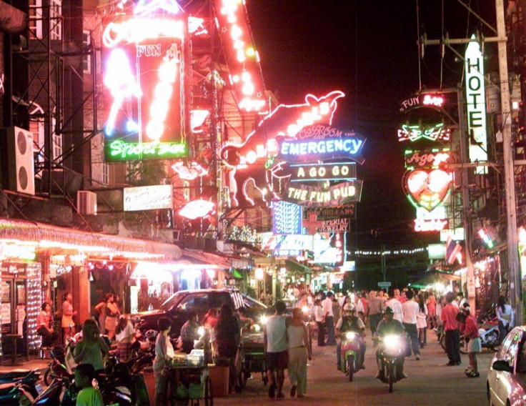 The red light district in Pattaya, Thailand.