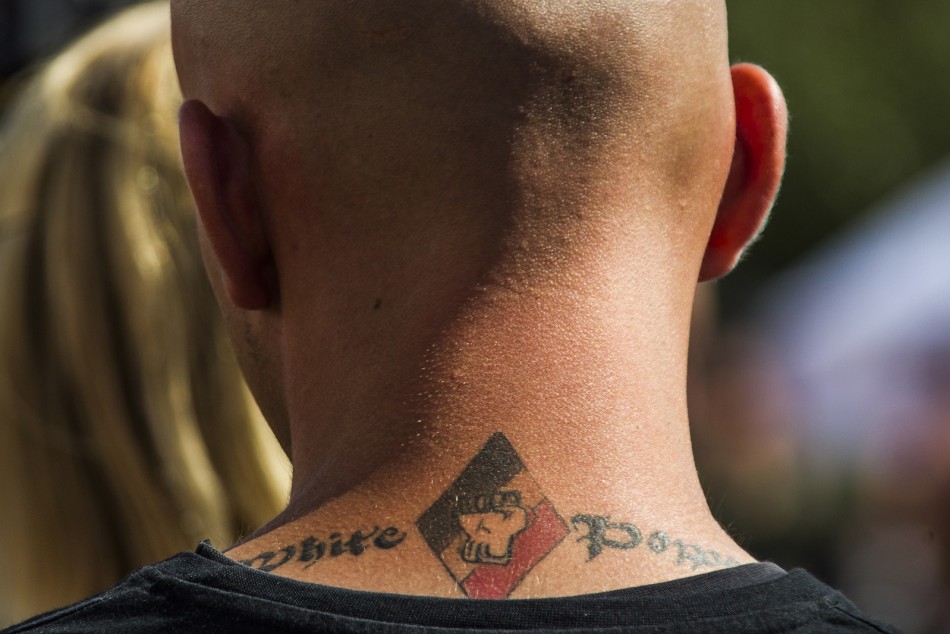 White supremacist at a rally earlier this year.