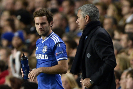 Juan Mata and Jose Mourinho