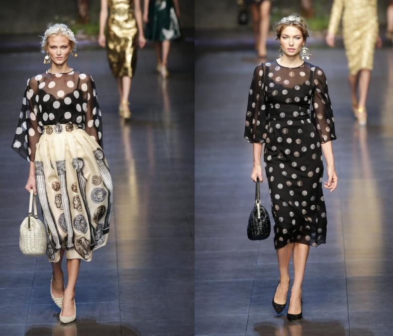 These pretty black dresses in polka dots from Dolce
