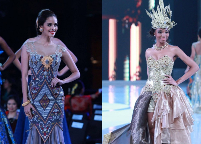 Miss Philippines Megan Young (L) and Miss Cameroon Denise Valerie Ayena (Photo: MissWorld/Facebook)