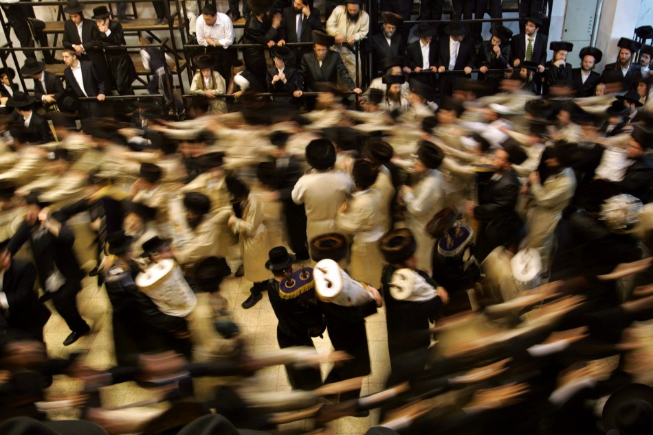 The main celebration of Simhat Torah takes place in the synagogue during evening and morning services