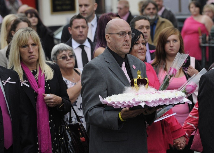 Mourners attend the funeral service of April Jones at St Peter's Church in Machynlleth PIC: Reuters