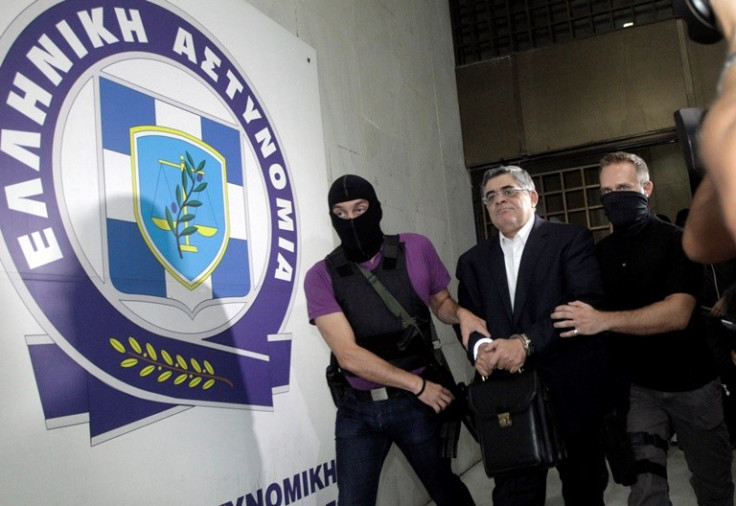 Under arrest: Nikolaos Michaloliakos