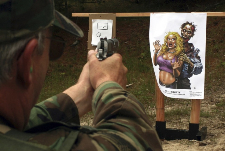 Marksman practices at a range in Washington.