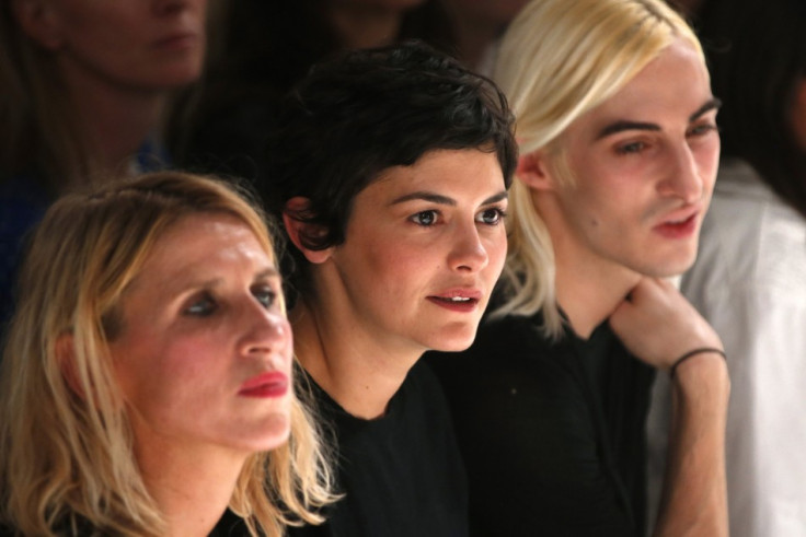 French actress Audrey Tautou (C) attends designer Gareth Pugh's Spring/Summer 2014 women's ready-to-wear fashion show. (Photo:  REUTERS/Charles Platiau)