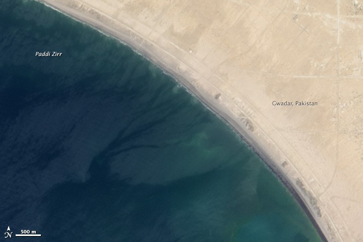 An image acquired by the Operational Land Imager on the Landsat 8 satellite, shows the same area sans island on April 17, 2013. (Photo: NASA) An image acquired by the Operational Land Imager on the Landsat 8 satellite, shows the same area sans island on April 17, 2013. (Photo: NASA)