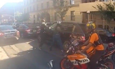 Two riders can be seen hitting the window of the range Ranged after they had chased it Two riders can be seen hitting the window of the range Ranged after they had chased it