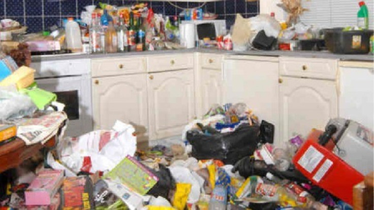The rubbish-filled home where Manzah was discovered (West Yorkshire Police