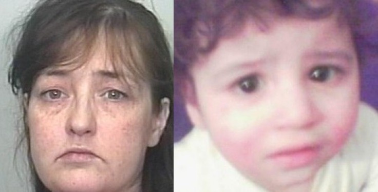 Amanda Hutton (L) has been jailed for the manslaughter of her four-year-old son Manzah Khan (West Yorkshire Police)