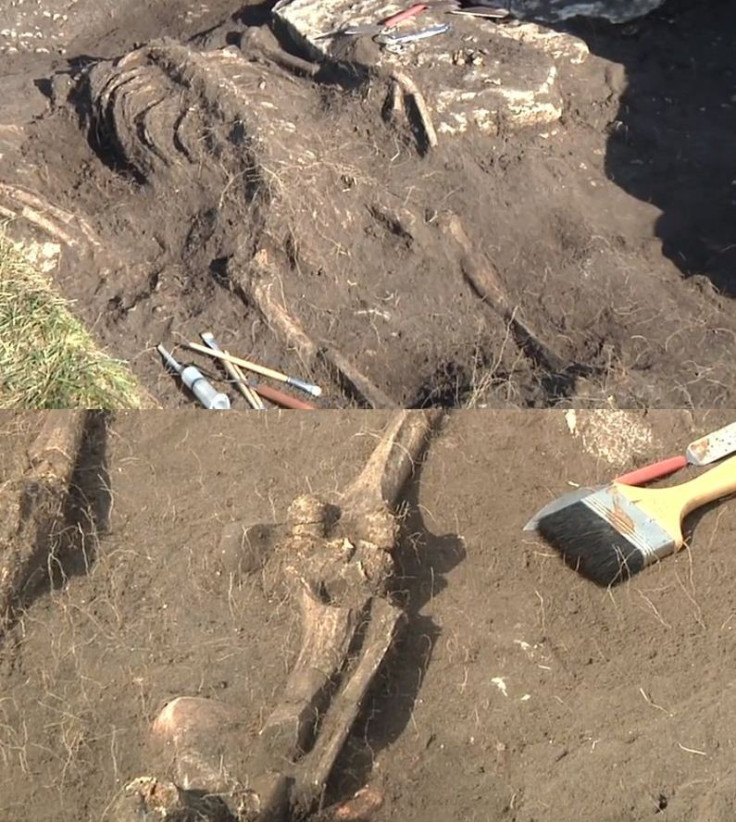 Human remains found at the site. (Photo: YouTube Video Screenshot/LundUniversity)