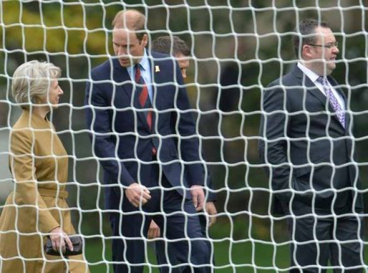 Prince William at the match at Buckingham Palace PIC: FA