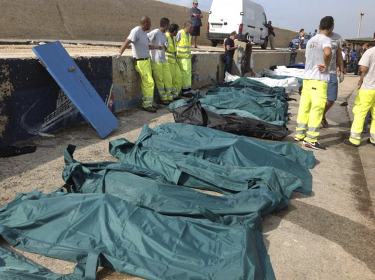 Bags containing African migrants