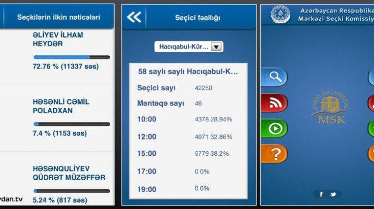 Screengrab of the app