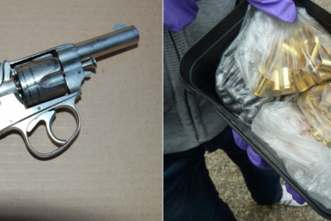 Antique revolver (l) and ammo made by Thomas Keatley PIC: Met Police